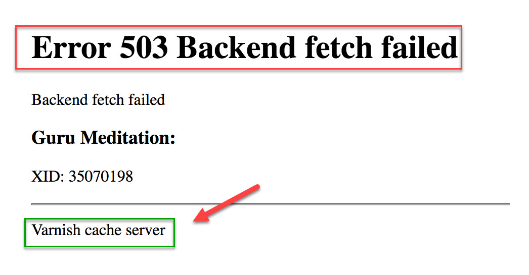 503 Backend Fetch Failed